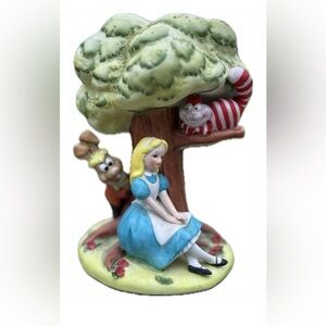 Vintage Disney Porcelain Alice in Wonderland With The March Hare & Cheshire Cat